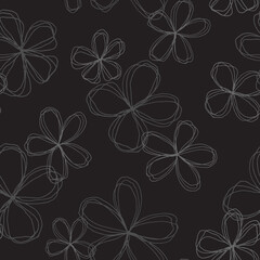 floral seamless pattern of abstract flowers, stylized plants for Wallpaper, postcards, wrapping paper or fabric