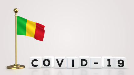 Mali Covid-19 3D illustration.