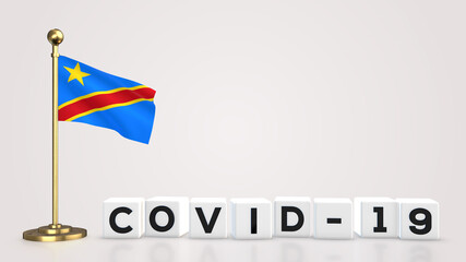 Democratic Republic Of Congo Covid-19 3D illustration.