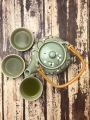 Matcha cup set fltlay