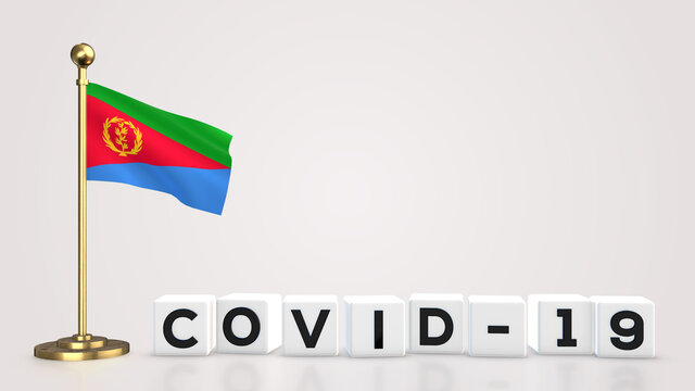 Eritrea Covid-19 3D illustration.