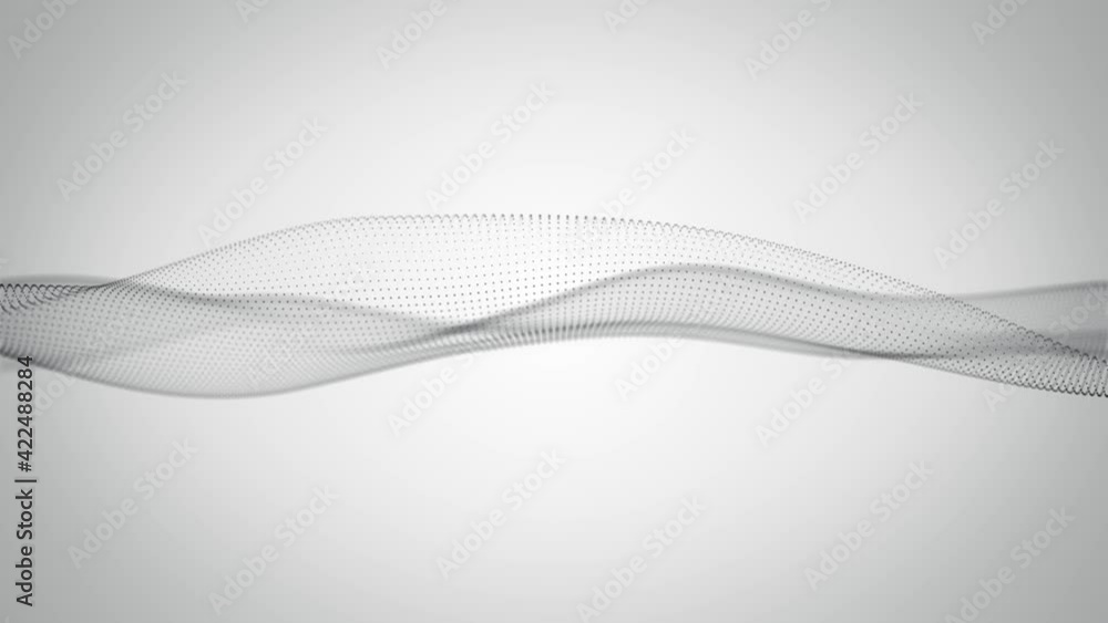 Poster abstract network mesh waving fx background loop/ 4k animation of an abstract fractal digital mesh ba