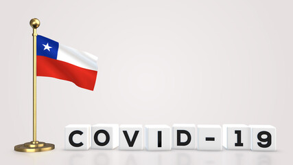 Chile Covid-19 3D illustration.
