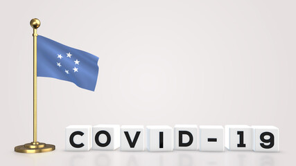 Trust Territory Of The Pacific Islands Covid-19 3D illustration.