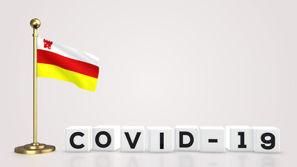 Santa Barbara California Covid-19 3D illustration.