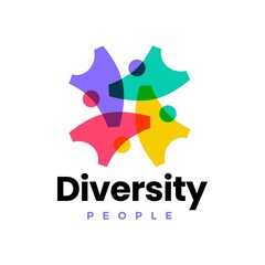 diversity people team human community logo vector icon illustration