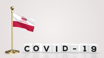 Chula Vista California Covid-19 3D illustration.