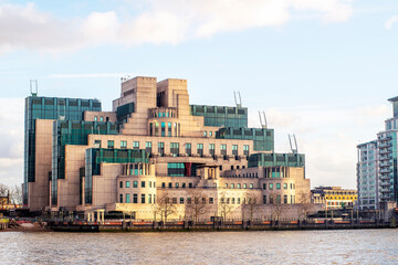 Exterior of Secret Intelligence Service (SIS, MI6) building in London Blaise Metreweli
