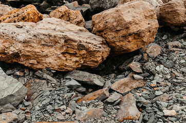 stones on the Black Sea coast. Novorossiysk
