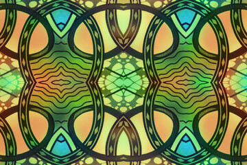 Colorful African fabric – Seamless pattern