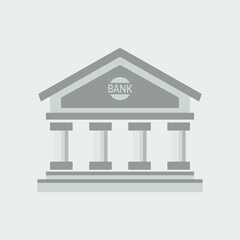 Vector illustration of a bank. Suitable for world bank day posters, commerce, investment, coin posters, credit cards, wallets, symbols.