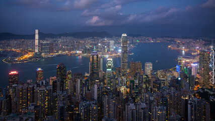 Fototapeta na wymiar Hong Kong downtown - Victoria, China