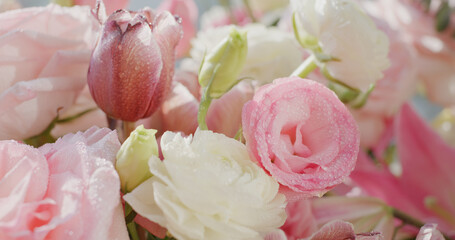 Beautiful flower bouquet at home