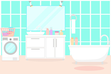 Obraz na płótnie Canvas Bathroom with furniture and fixtures