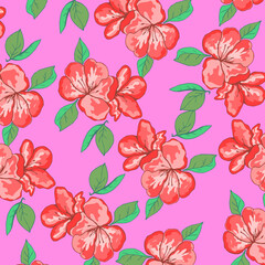 Abstract floral seamless pattern.