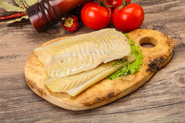 Raw cod fish for cooking