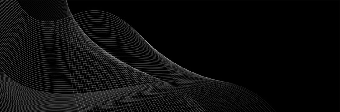 black and white wave background