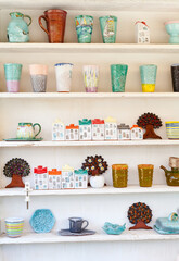 ceramic tableware,tea-set, handmade fair, porcelain teapot, cups, clay beads, hand painted, natural materials, floral design, porcelain decorations, jugs, vessels, clay pot