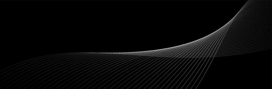 Modern black background with lines