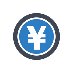 Yen coin money icon