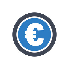 Euro coin money icon