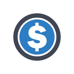 Obraz premium Dollar coin money icon