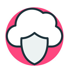 Cloud Security Vector Icon
