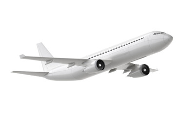 Fototapeta na wymiar 3d plane take off isolated on white background. 3d rendering