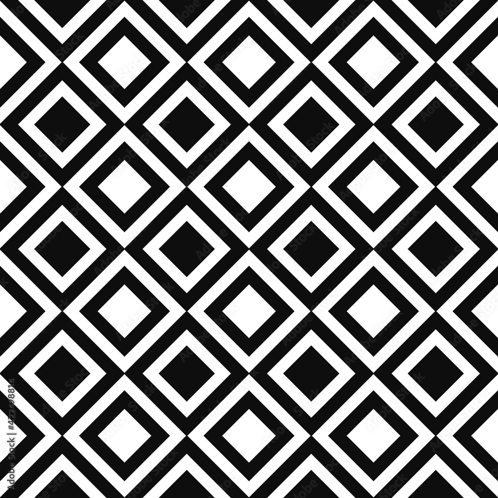 Aufkleber black seamless rhombuses pattern. checkered rhombuses pattern.