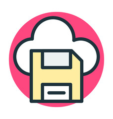 Cloud Floppy Vector Icon