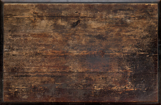 Old weathered wooden tabletop surface