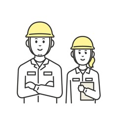 現場作業員　男女