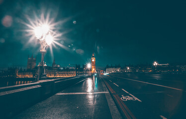 Fototapeta premium Big Ben and House of Parliament at Night, London, United Kingdom