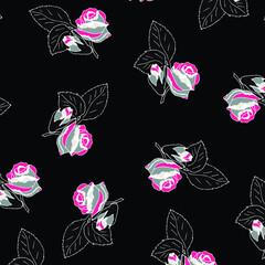 Abstract floral seamless pattern. - 422503446