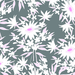 Abstract floral seamless pattern.