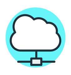 Cloud Network Vector Icon