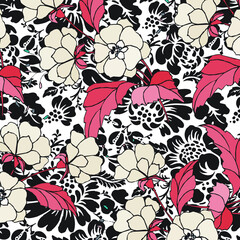Abstract floral seamless pattern. - 422505404