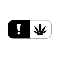 Black marijuana leaf icon isolated on white background. Design element. Vector illustration.