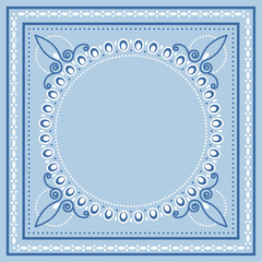 Beautiful round and square frame. Festive design. Vintage border. Vector illustration EPS10.