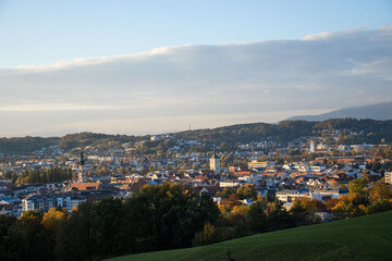 Fototapeta premium Sunset in Deggendorf