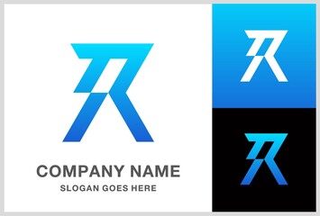 Monogram Letter R Business Company Vector Logo Design