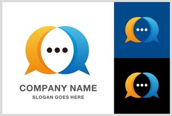 Chatting Icon Vector Logo Template