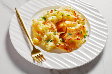 Garlic Parmesan Mashed Potato Casserole, top view