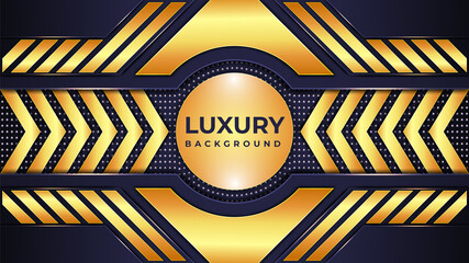 Creative abstract luxury banner design. Modern shape metallic vector background