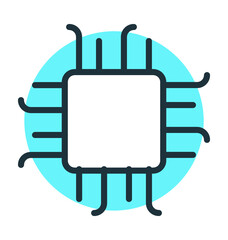 Processor Chip Vector Icon