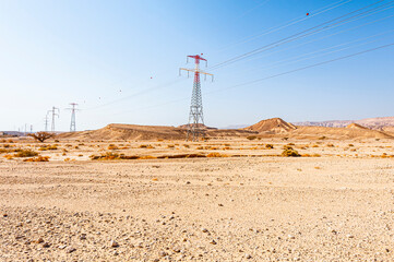 Power lines in  landscape