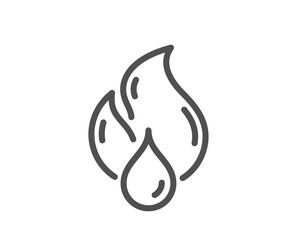 Flammable fuel line icon. Fire energy sign. Vector