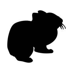 Daurian Pika Silhouette