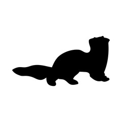 Siberian Weasel Silhouette