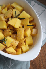 Pasta bake. Red pasta with breadcrumbs in the oven. Oven-baked macaroni with red sauce cheese and breadcrumbs on a white bake dish.